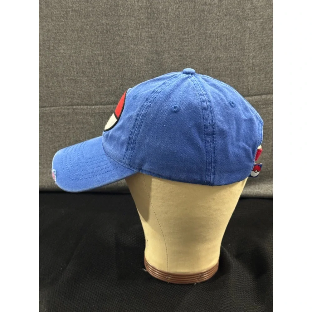 Bioworld Pokémon Baseball Cap Boy One Size Blue Pokeball logo Adjustable Dad Hat